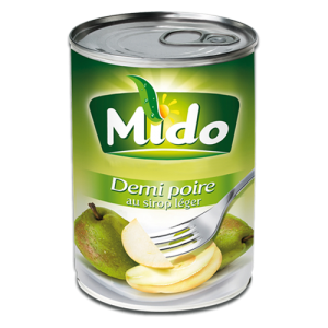 DEMI POIRE AU SIROP MIDO