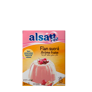 Flan arÃ´me fraise