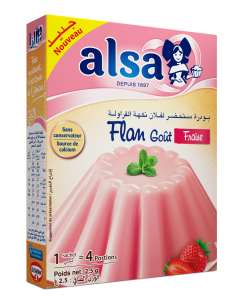 Flan ALSA Goût Fraise