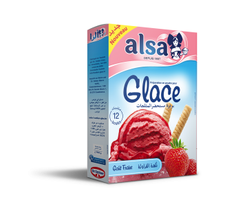 Poudre ALSA pour GLACE gout Fraise